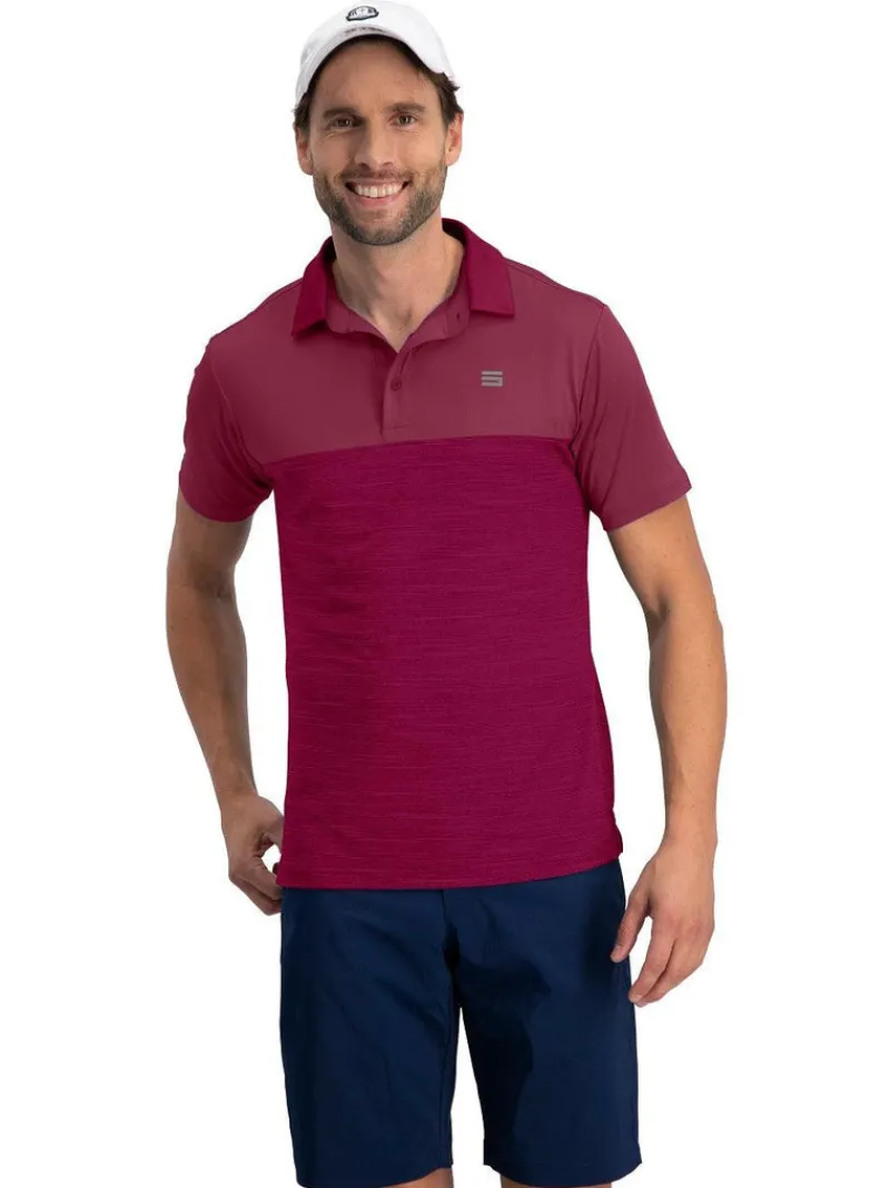 Men's Heathered Two-Tone Golf Polo-Three Sixty Six New