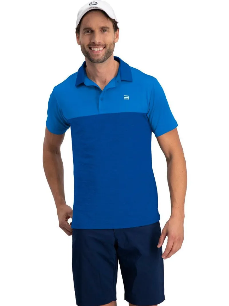 Men's Heathered Two-Tone Golf Polo-Three Sixty Six New