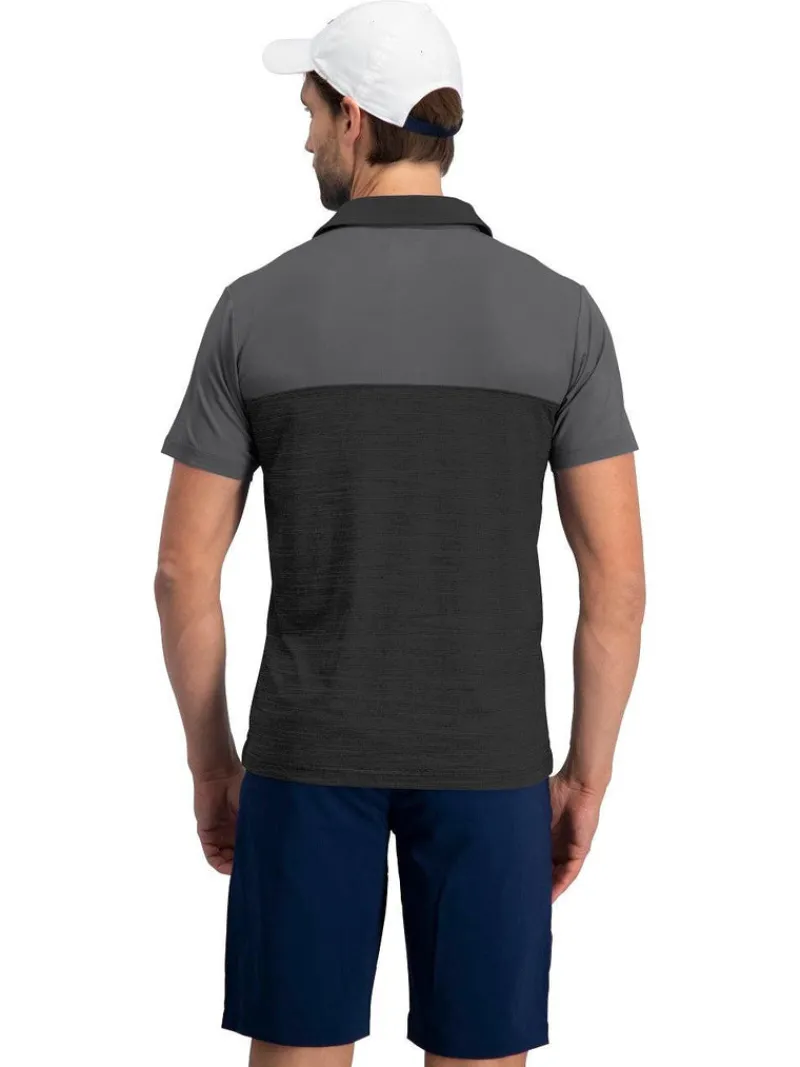 Men's Heathered Two-Tone Golf Polo-Three Sixty Six New