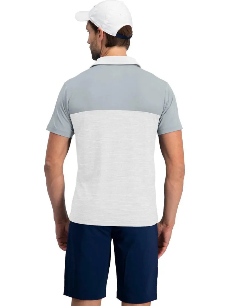 Men's Heathered Two-Tone Golf Polo-Three Sixty Six New