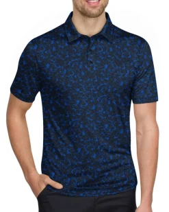 Men’s Print Golf Polos-Three Sixty Six Sale