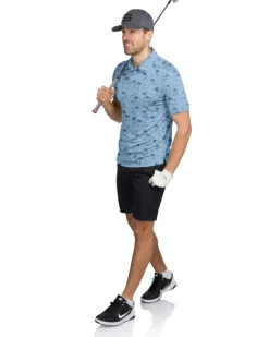 Men’s Print Golf Polos-Three Sixty Six Sale