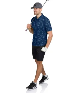 Men’s Print Golf Polos-Three Sixty Six Sale
