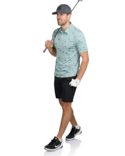 Men’s Print Golf Polos-Three Sixty Six Sale