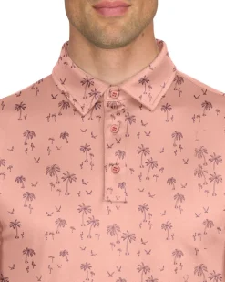 Men’s Print Golf Polos-Three Sixty Six Sale
