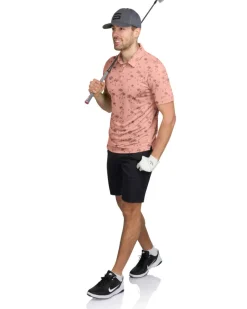 Men’s Print Golf Polos-Three Sixty Six Sale