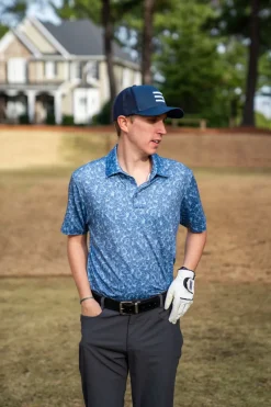 Men’s Print Golf Polos-Three Sixty Six Sale