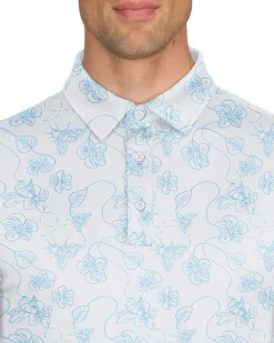 Men’s Print Golf Polos-Three Sixty Six Sale