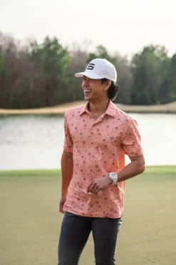 Men’s Print Golf Polos-Three Sixty Six Sale