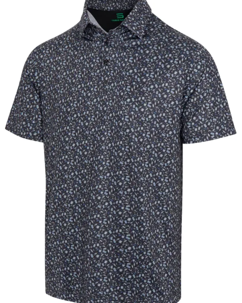 Men’s Print Golf Polos-Three Sixty Six Hot