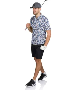 Men’s Print Golf Polos-Three Sixty Six Hot