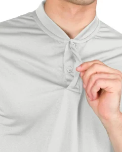 Men's Solid Collarless Golf Polo-Three Sixty Six New