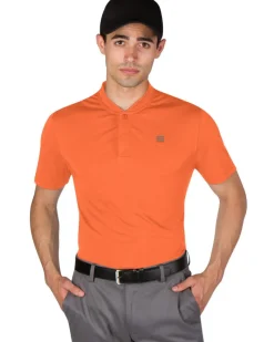 Men's Solid Collarless Golf Polo-Three Sixty Six New