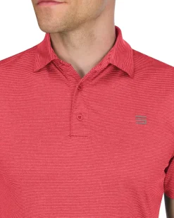 Men’s Thin-Striped Golf Polo Shirt-Three Sixty Six Discount