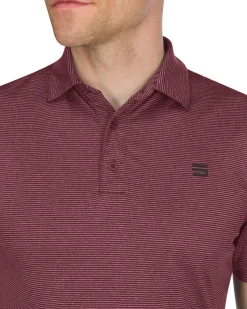 Men’s Thin-Striped Golf Polo Shirt-Three Sixty Six Discount