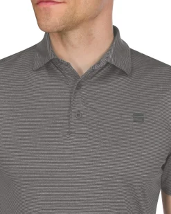 Men’s Thin-Striped Golf Polo Shirt-Three Sixty Six Discount