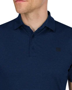 Men’s Thin-Striped Golf Polo Shirt-Three Sixty Six Discount