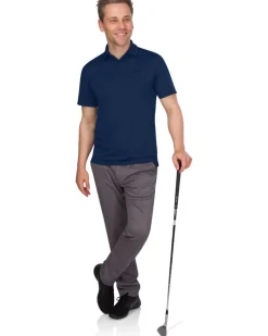 Men’s Thin-Striped Golf Polo Shirt-Three Sixty Six Discount