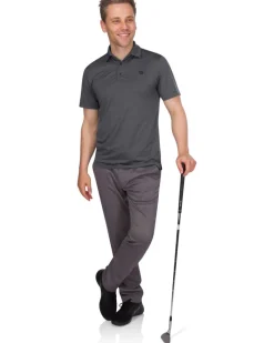 Men’s Thin-Striped Golf Polo Shirt-Three Sixty Six Discount