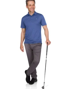 Men’s Thin-Striped Golf Polo Shirt-Three Sixty Six Discount