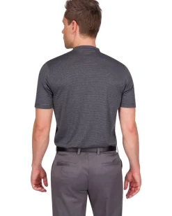 Men's Thin-Striped Collarless Golf Polos-Three Sixty Six Discount