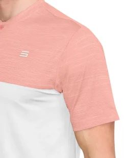 Two Tone Collarless Golf Polo-Three Sixty Six Discount