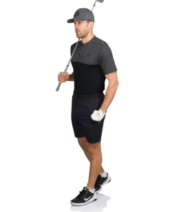 Two Tone Collarless Golf Polo-Three Sixty Six Discount