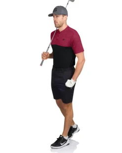 Two Tone Collarless Golf Polo-Three Sixty Six Discount