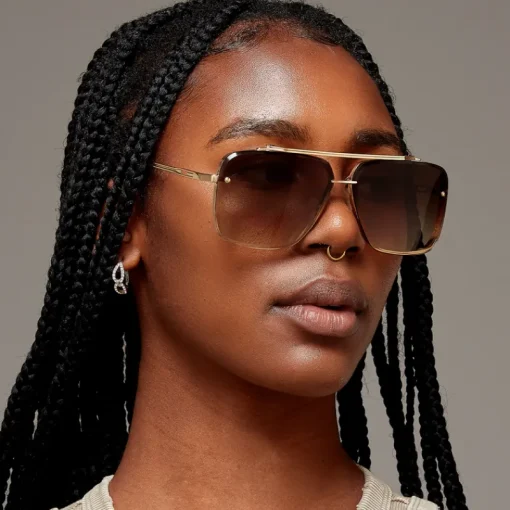 Bella Coffee - Tangle Free Women's Aviator Sunglasses-TopFoxx Discount
