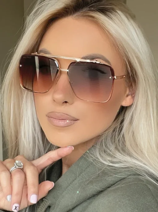 Bella Coffee - Tangle Free Women's Aviator Sunglasses-TopFoxx Discount