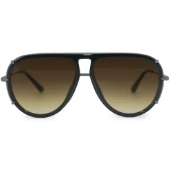 Ivy Luxe - Olive Tangle-Free Women's Round Aviator Sunglasses-TopFoxx Best