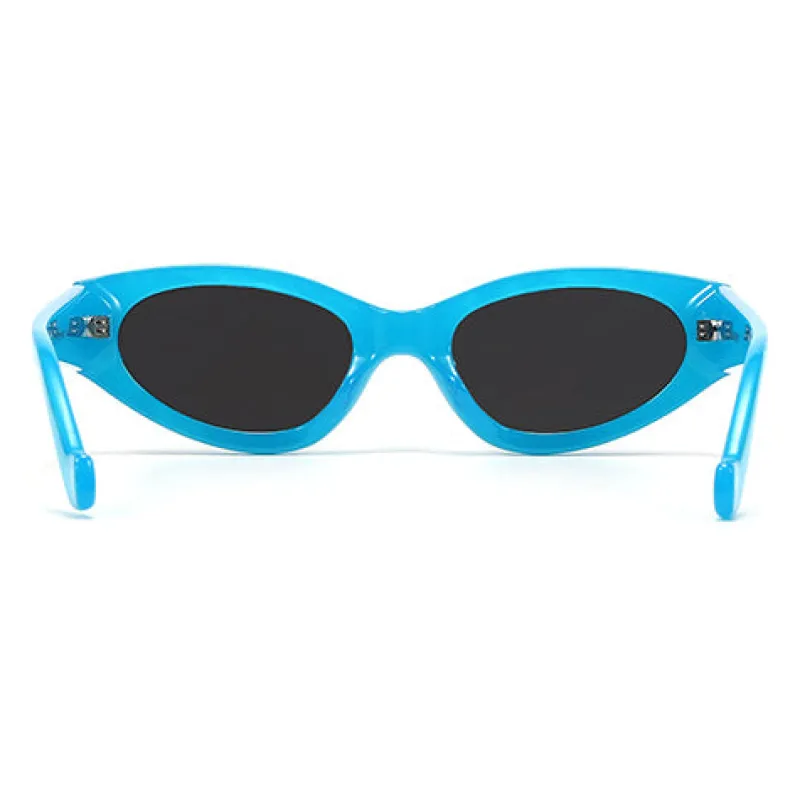Kat x Money Moves - Blue Women's Cateye Sunglasses-TopFoxx Hot