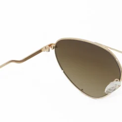 Lucky Star - Faded Brown & Gold Unisex Sunglasses-TopFoxx Best