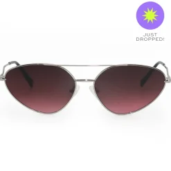 Lucky Star - Ruby & Silver Unisex Sunglasses-TopFoxx Outlet