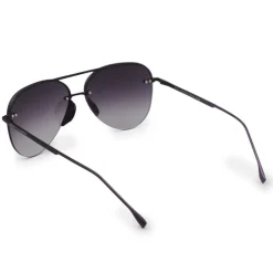 Smaller Megan 2 Faded Black - Tangle Free Women's Aviator Sunglasses-TopFoxx Outlet