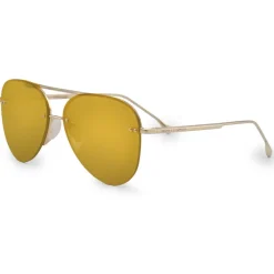 Smaller Megan 2 Mirrored Bronze - Tangle Free Women's Aviator Sunglasses-TopFoxx Online