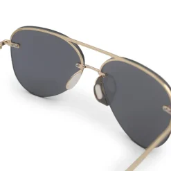 Smaller Megan 2 Mirrored Bronze - Tangle Free Women's Aviator Sunglasses-TopFoxx Online