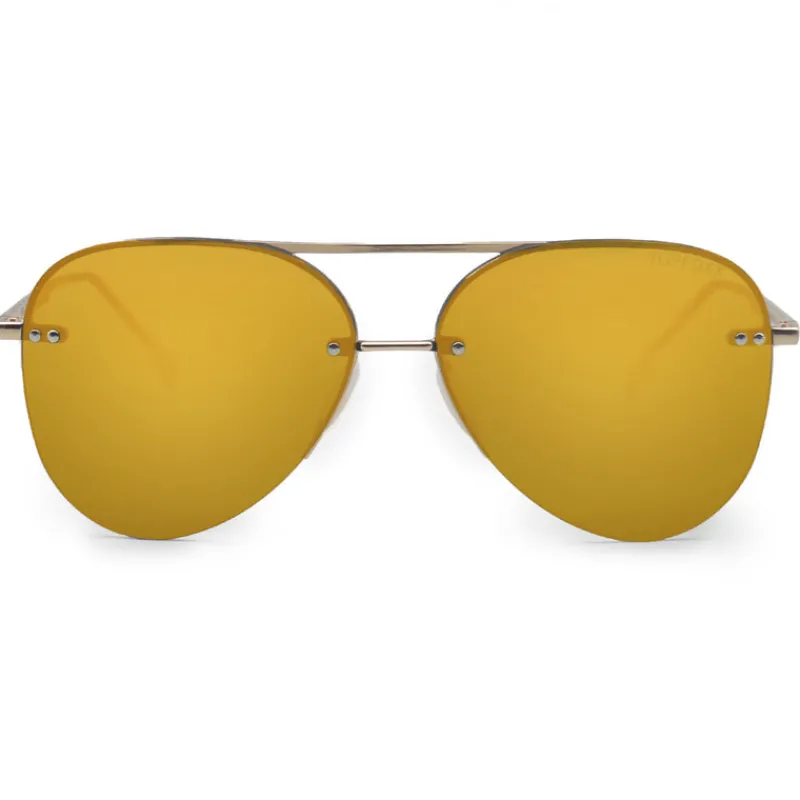 Smaller Megan 2 Mirrored Bronze - Tangle Free Women's Aviator Sunglasses-TopFoxx Online