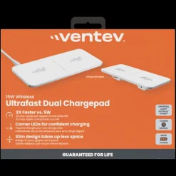 Dual Wireless Chargepad 15W --Ventev Discount