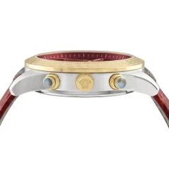 Greca Chrono Leather Watch-Versace Discount