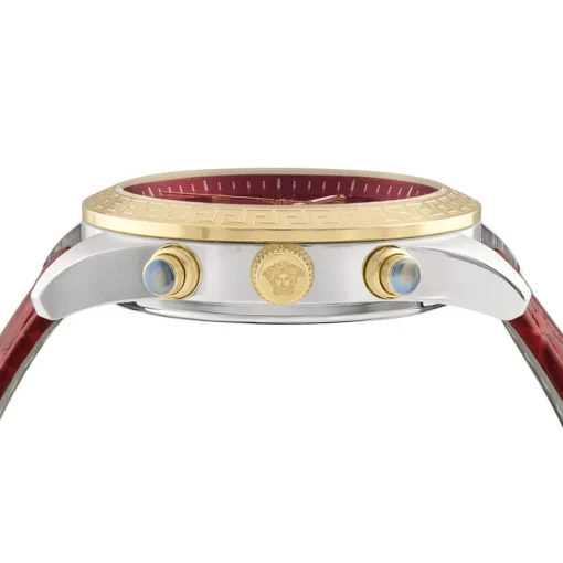 Greca Chrono Leather Watch-Versace Discount