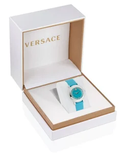 Greca Flourish Leather Watch-Versace Fashion