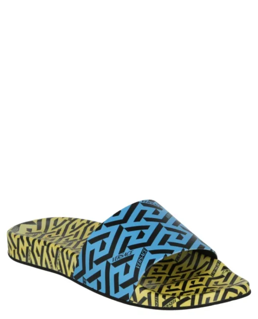 Greca Print Slides-Versace New