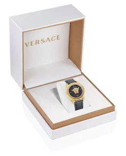Medusa Deco Leather Watch-Versace Outlet