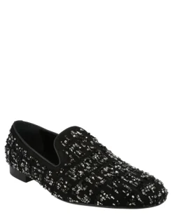 Suede Bead-Embellished Slippers-Versace Clearance