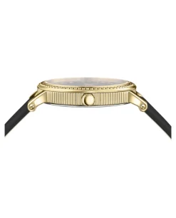 V-Dollar Leather Watch-Versace Discount