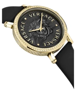 V-Dollar Leather Watch-Versace Discount