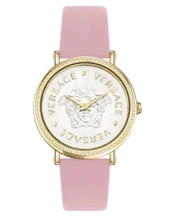 V-Dollar Leather Watch-Versace Discount
